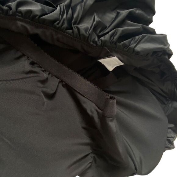 J Crew Black Jersey Lomellina Blouson Tassel Halter Strapless Swimsuit Sz 22 NWT - Picture 10 of 16